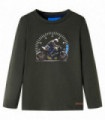 Kids' T-shirt with Long Sleeves Khaki 116