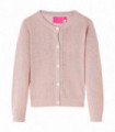 Kids' Cardigan Knitted Soft Pink 128