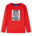 Kids' T-shirt with Long Sleeves Red 128