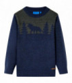 Kids' Sweater Knitted Navy 140