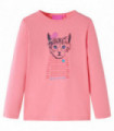 Kids' T-shirt with Long Sleeves Pink 128