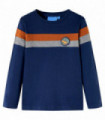Kids' T-shirt with Long Sleeves Navy Blue 116