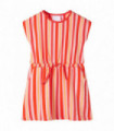 Kids' Dress with Drawstring Pink and Red 140