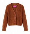 Kids' Cardigan Knitted Cognac 128