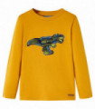 Kids' T-shirt with Long Sleeves Ochre 140