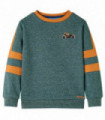 Kids' Sweatshirt Dark Green Melange 92