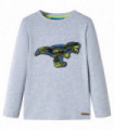 Kids' T-shirt with Long Sleeves Grey Melange 92