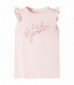 Kids' T-shirt with Ruffle Sleeves Soft Pink 92