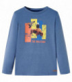 Kids' T-shirt with Long Sleeves Blue Melange 104