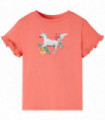 Kids' T-shirt with Short Sleeves Coral 140
