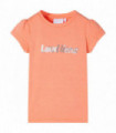 Kids' T-shirt with Cap Sleeves Neon Orange 104