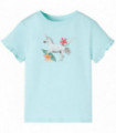 Kids' T-shirt with Short Sleeves Light Aqua 128