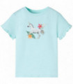 Kids' T-shirt with Short Sleeves Light Aqua 140