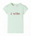 Kids' T-shirt with Cap Sleeves Soft Green 128