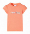 Kids' T-shirt with Cap Sleeves Neon Orange 116
