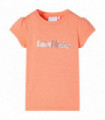 Kids' T-shirt with Cap Sleeves Neon Orange 92