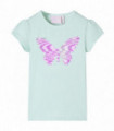 Kids' T-shirt with Cap Sleeves Light Mint 140