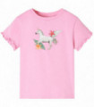 Kids' T-shirt with Short Sleeves Bright Pink 140