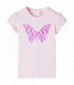 Kids' T-shirt with Cap Sleeves Soft Pink 92