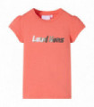 Kids' T-shirt with Cap Sleeves Coral 128