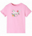 Kids' T-shirt with Short Sleeves Bright Pink 104