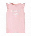 Kids' T-shirt with Ruffle Sleeves Light Pink 128