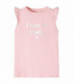 Kids' T-shirt with Ruffle Sleeves Light Pink 92