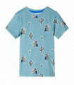 Kids' T-shirt Light Green Melange 128