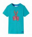 Kids' T-shirt with Short Sleeves Dark Mint 92