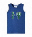 Kids' Tank Top Dark Blue Melange 104