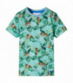 Kids' T-shirt Light Green Melange 116