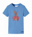 Kids' T-shirt with Short Sleeves Medium Blue 128