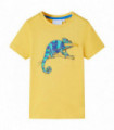 Kids' T-shirt with Short Sleeves Light Ochre 128
