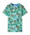Kids' T-shirt Light Green Melange 128