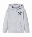 Kids' Hooded Sweatshirt with Zip Grey 92