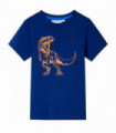 Kids' T-shirt with Short Sleeves Dark Blue 128
