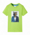 Kids' T-shirt with Short Sleeves Lime 116