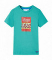 Kids' T-shirt with Short Sleeves Dark Mint 116