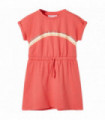 Kids' Dress with Drawstring Coral 116