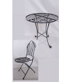 ANTIQUE GREY METAL BISTRO SET
