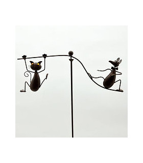 50" CAT AND MOUSE GARDEN SPINNER