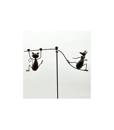 50" CAT AND MOUSE GARDEN SPINNER