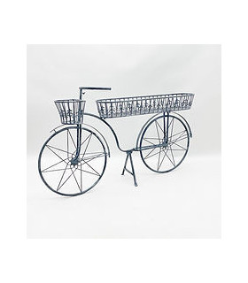 138CM STONE GREY BICYCLE PLANTER
