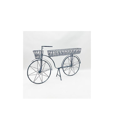 138CM STONE GREY BICYCLE PLANTER