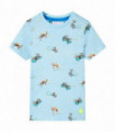 Kids' T-shirt Light Blue Melange 116