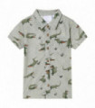 Kids' Shirt Light Khaki Melange 92
