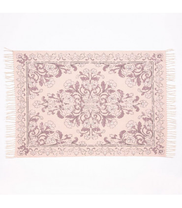 Kew Antique Printed 160x230cm Mauve Rug with Tassel
