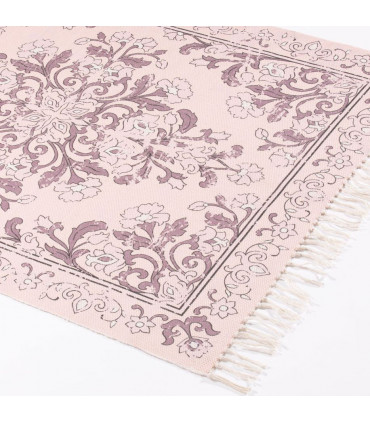 Kew Antique Printed 160x230cm Mauve Rug with Tassel