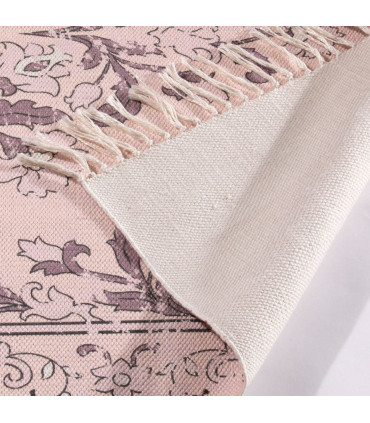 Kew Antique Printed 160x230cm Mauve Rug with Tassel