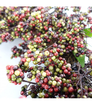 55cm Artificial Hanging Black Berry Wreath